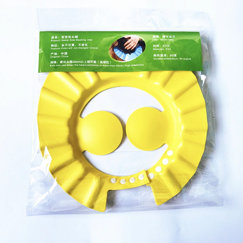 Factory  Custom waterproof EVA   Baby Shampoo Shower Bathing Protection Bath Soft Cap Soft Adjustable Visor Hat  kid reusable