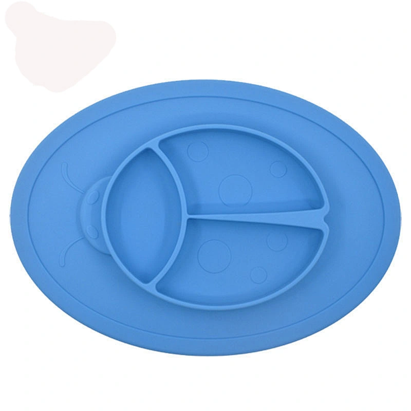 Integrated placemat silicone plastic divided snack tray plastic tray dish rack  plate  baby food  tray