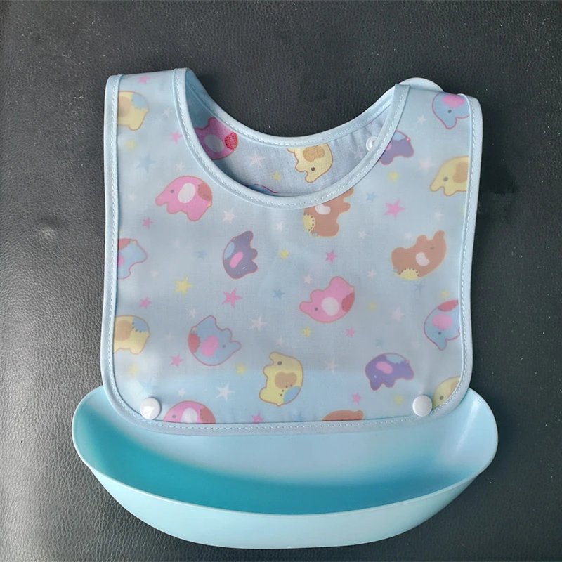 custom eco friendly Food grade baby bibs silicone printed disposable adult bibs packaging box