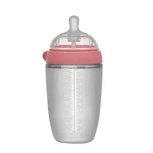 Factory available stock  wide neck silicone reusable milk bottle caps silicone baby bottle