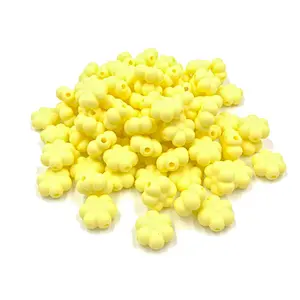 2019  food grade  flower beads soft  silicone  baby  teething beads available colors