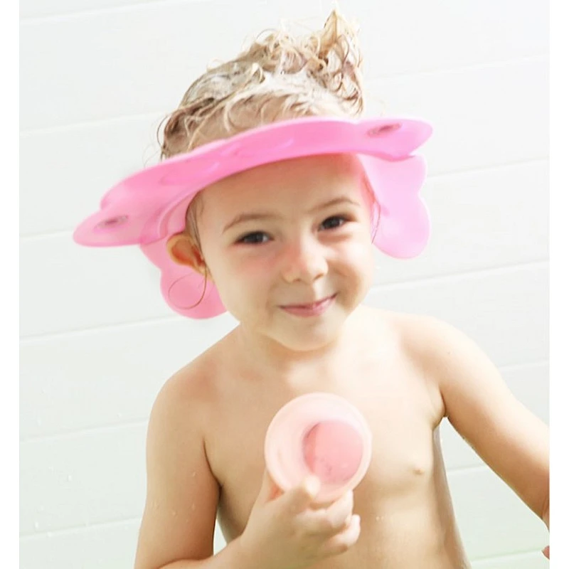 custom adjustable   waterproof hair wash end pvc cap silicone  pp shower cap for kids