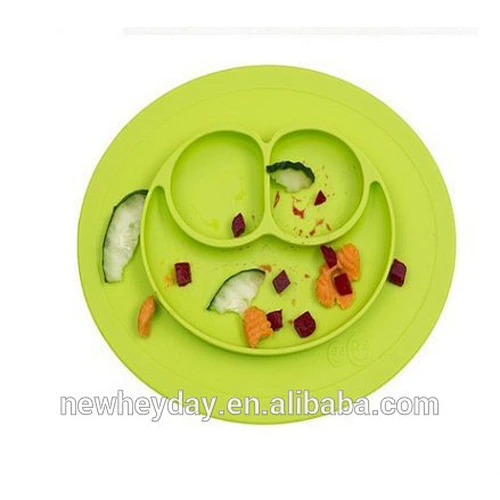 factory  food grade silicon  pouch  baby serving tray wholesale