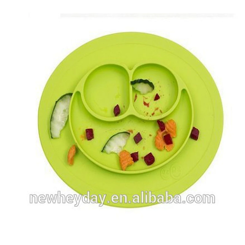 factory  food grade silicon  pouch  baby serving tray wholesale