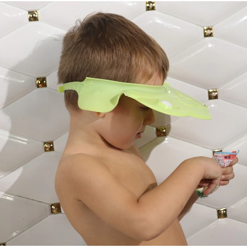 custom adjustable   waterproof hair wash end pvc cap silicone  pp shower cap for kids