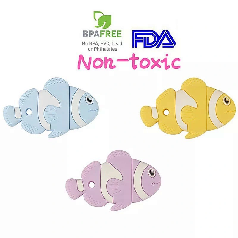 BPA-Free Silicone chew  toy Animal Teether Chew Silicone Unicorn BPA Free Baby Teether Elephant Teething Pendant