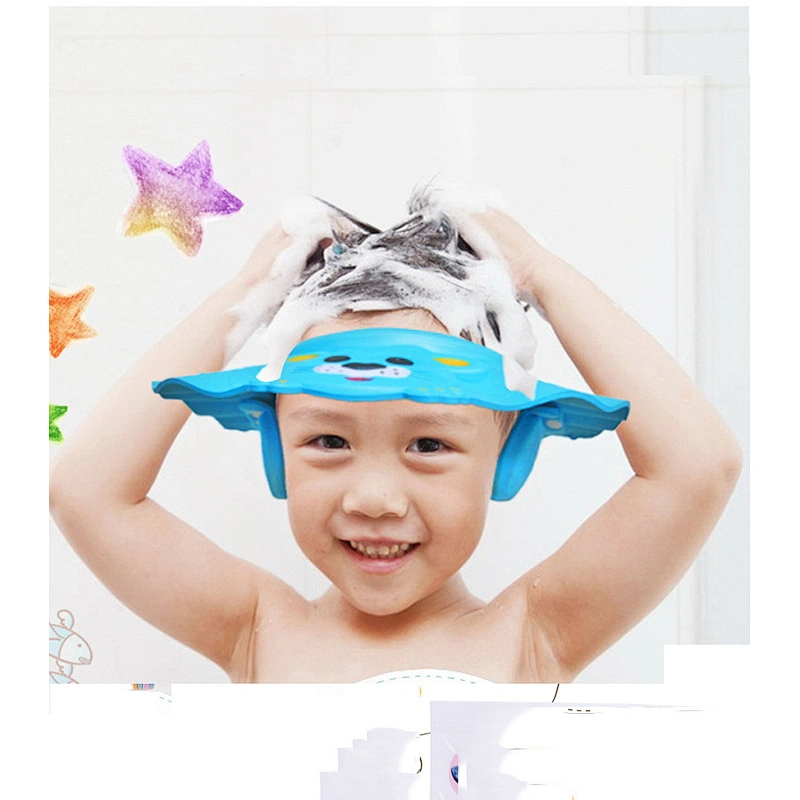 Factory  Custom kids  cartoon  animal pvc waterproof EVA  eco friendly hat cap for kids  shower cap