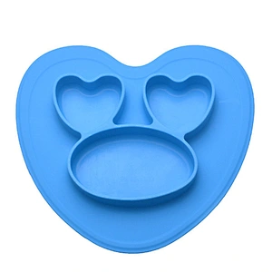 Baby Cute Divided Silicone suctions Plate Feeding  food storage bowl  Plate  Tray   Food  Placemat Plate
