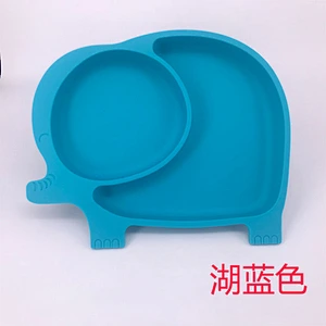 factory custom  1PC Elephant Shaped Silicone Divided Plates Portable Non Slip Suction Plates Food Supplement Bowl Split Cup Dish