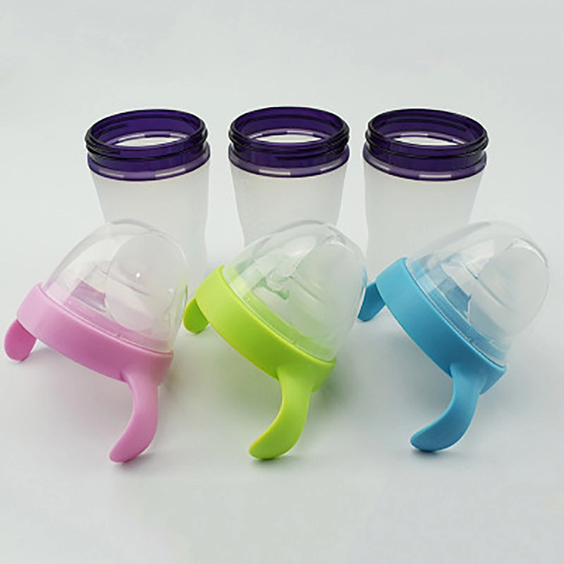 oem  Natural anti-flatulence silicone body  baby  bottle  wide mouth  bottle  label Toddler Milk Drinking Bottle Feeding Nursing