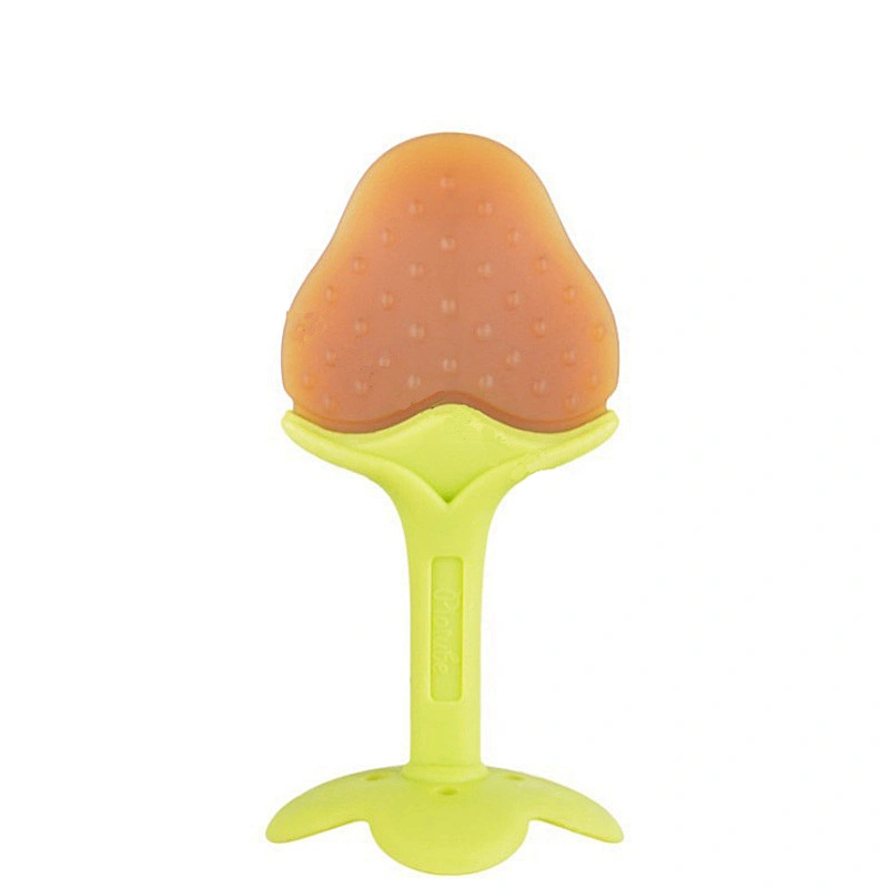 chews toy  baby teether   food grade silicone  toy fruit babi teether