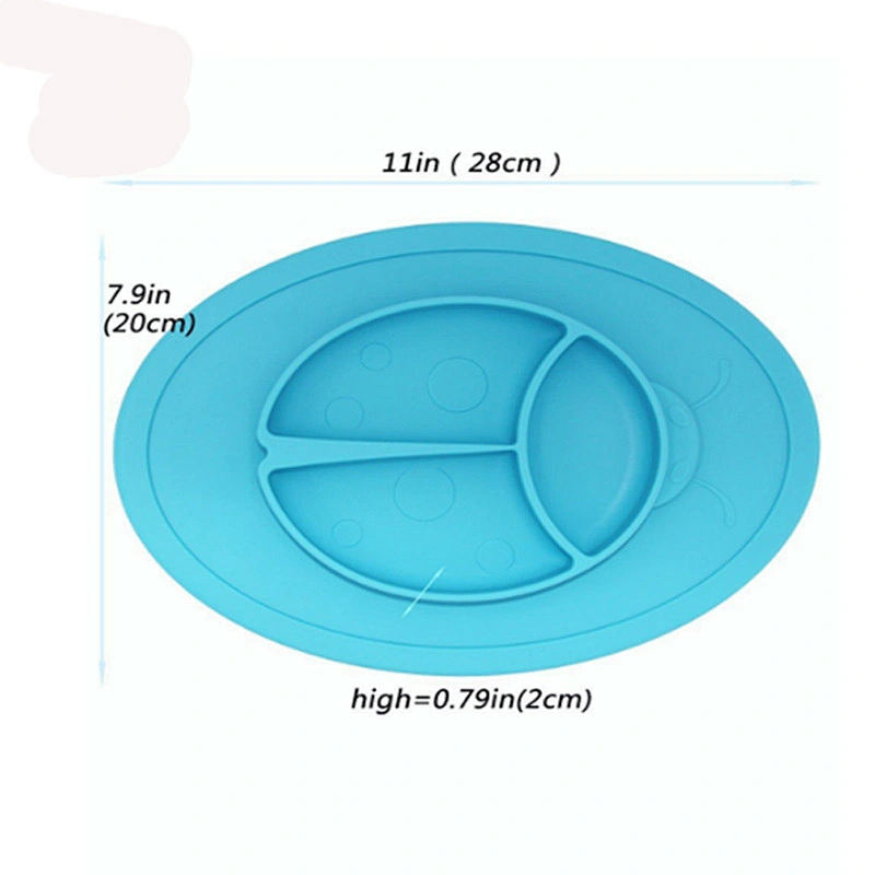 Integrated placemat silicone plastic divided snack tray plastic tray dish rack  plate  baby food  tray