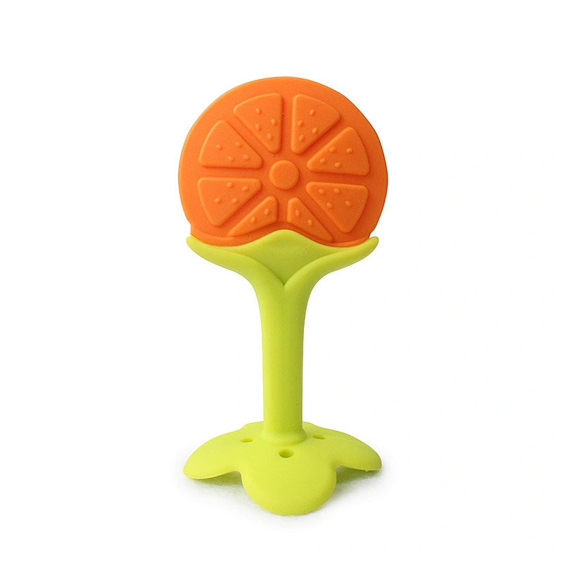 Bpa Free Bulk Silicone fruit Shaped Teethers Silicone Pacifier Teether For Baby