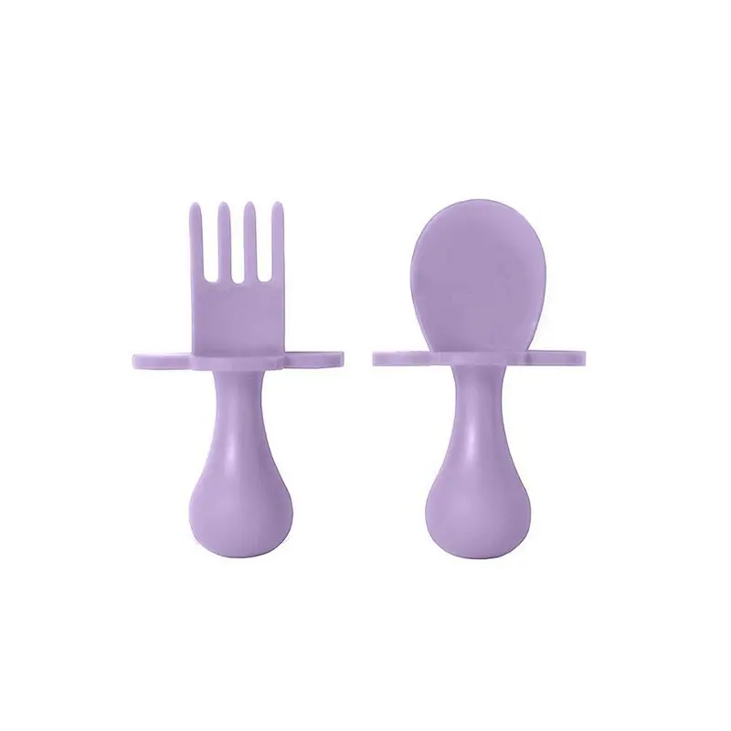 PP  baby food pouch spoon fork set baby Dinnerware Baby Training Spoon Fork Easy Clean Cutlery Set Toddler Self Feeding