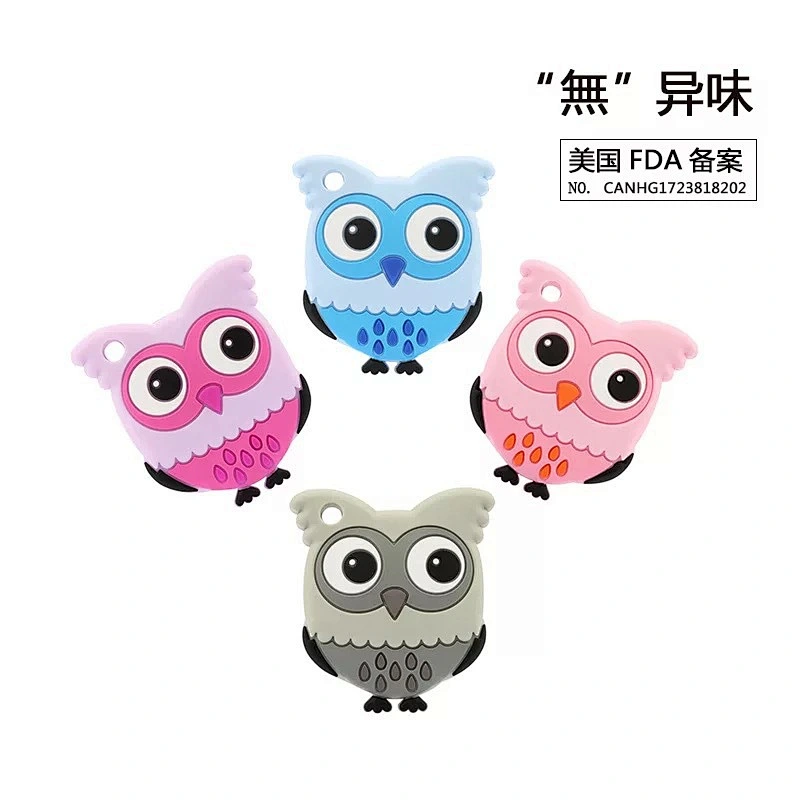 BPA-Free Silicone chew  toy Animal Teether Chew Silicone Unicorn BPA Free Baby Teether Elephant Teething Pendant