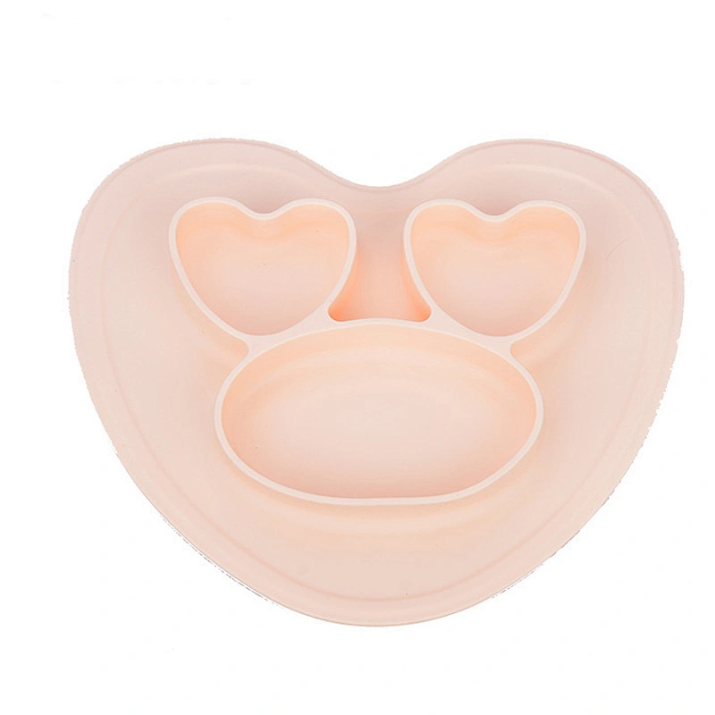 Baby Cute Divided Silicone suctions Plate Feeding  food storage bowl  Plate  Tray   Food  Placemat Plate