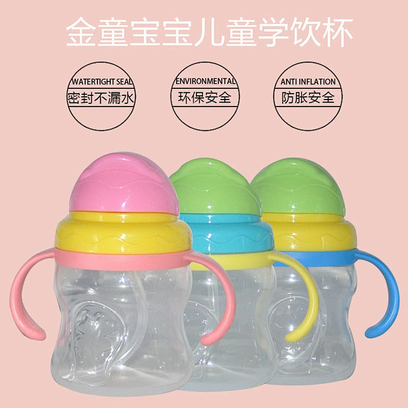 Cute Baby 2l   pp  water  Bottle  Cup With Straw Handle Drinking Tool Sippy Infant water bottle with phone holder