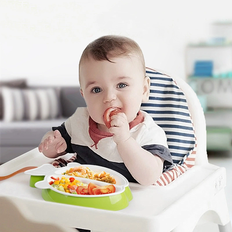 Integrated placemat ABS fish shape plate Children Baby Dinner Food Plate Snack Serving Dish silicone baby food freezer tray