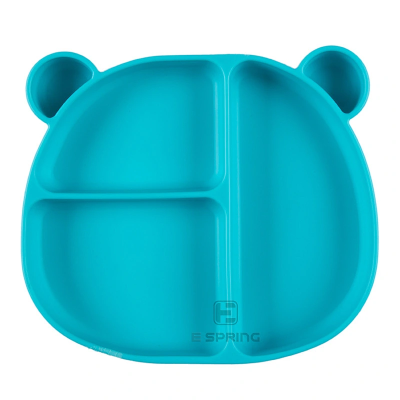 Baby  Silicone Divided  Plate Feeding food  Plate Divided Food Feeding  baby Tray  siliconeTableware