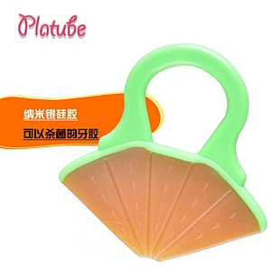 custom silicone teether newest design colorful   food grade  silicone baby teether