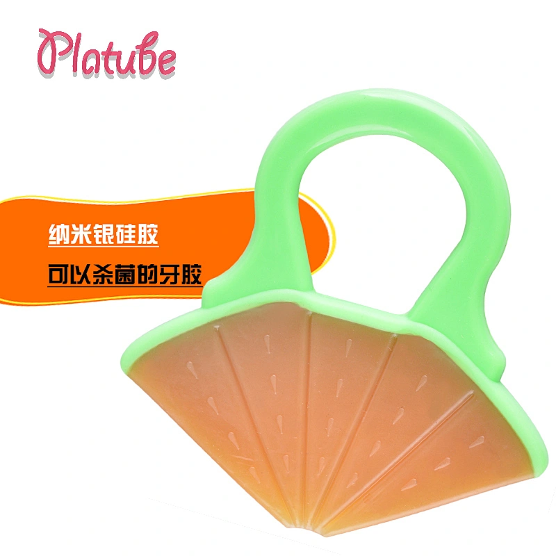 custom silicone teether newest design colorful   food grade  silicone baby teether