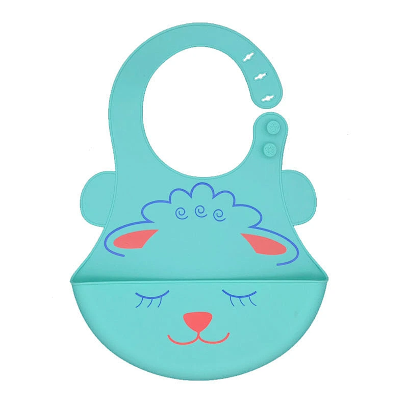 oem Soft,Foldable Silicone Baby Bib  fda waterproof Hook Waterproof - White baby lace bib