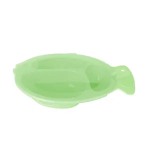 custom Portable  fish shaped silicone molds  rail suction  baby plate  Silicone Placemat, Non-Slip  Plate for Toddler