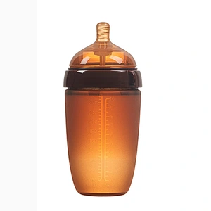 BPA free ultra wide caliber  nano silver silicone infant baby  feeding bottle custom wholesale
