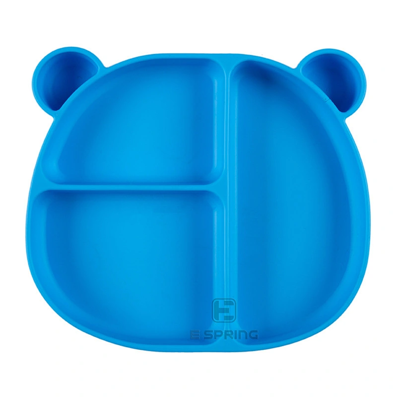 Baby  Silicone Divided  Plate Feeding food  Plate Divided Food Feeding  baby Tray  siliconeTableware