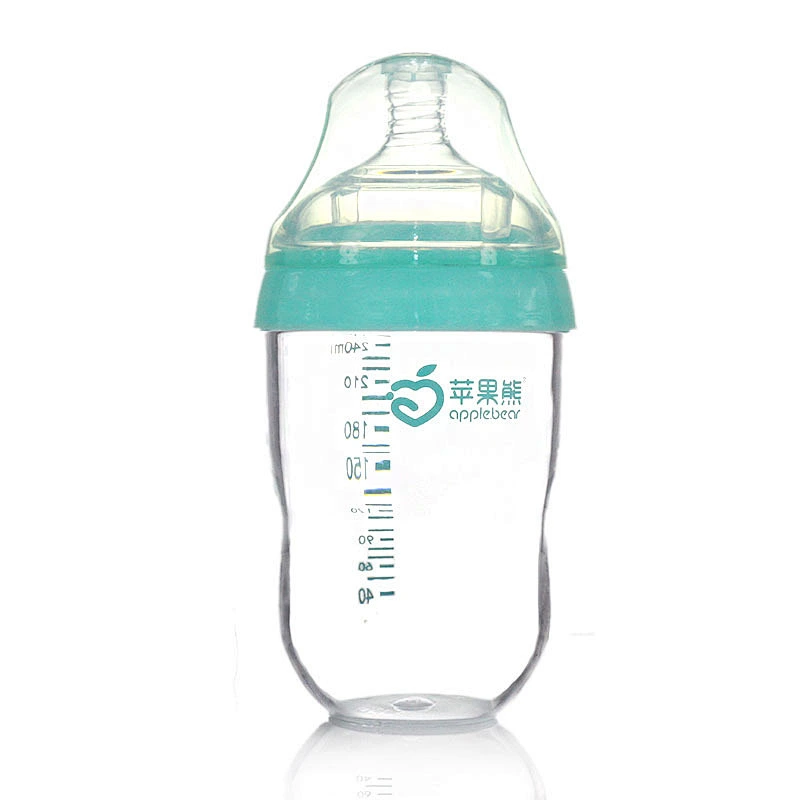 204mL  plastic  pravite label baby milk bottle  nipple feeding bottle