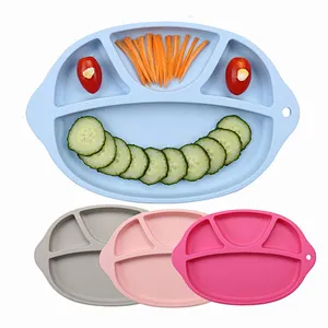 2019 Food Grade  customer kids round baby silicone placemat