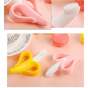 BPA FREE Funny cute safe food-grade silicone banana baby teether for Baby for feeding