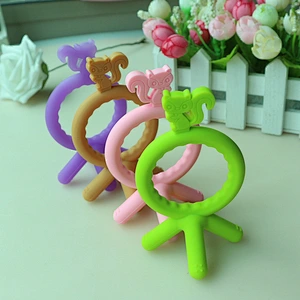 Creative cute squirrel  Shape Food Grade  Silicone  squirrel Pendant  Teether Baby  toys  Chew teether Customized
