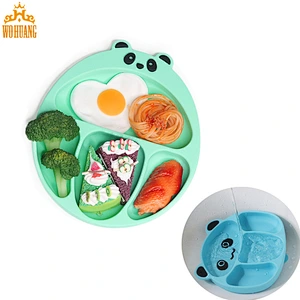 BPA Free Baby Silicone Plate, silicone suction baby  Food Plate
