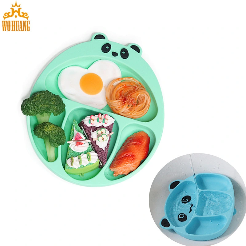 BPA Free Baby Silicone Plate, silicone suction baby  Food Plate