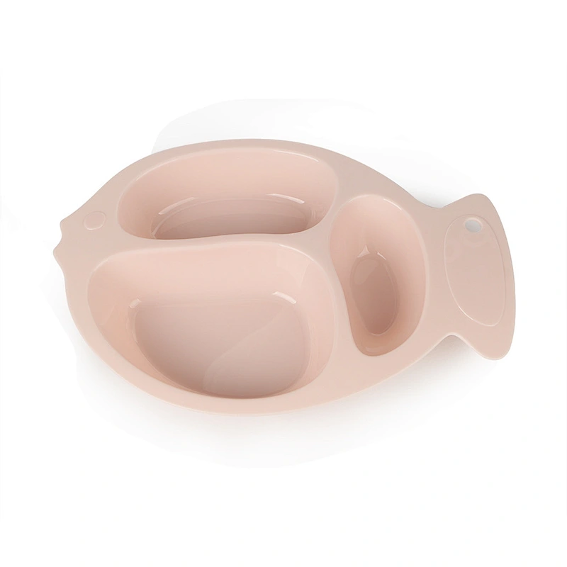 custom Portable  fish shaped silicone molds  rail suction  baby plate  Silicone Placemat, Non-Slip  Plate for Toddler