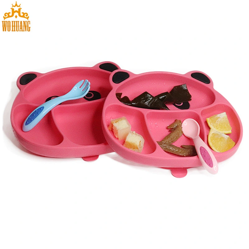BPA Free Baby Silicone Plate, silicone suction baby  Food Plate