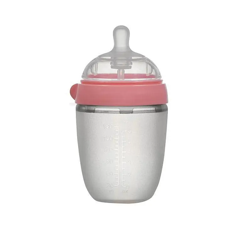 Factory available stock  wide neck silicone reusable milk bottle caps silicone baby bottle