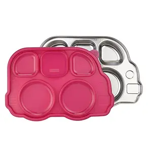 Customizable factory price cute animal silicone baby placemat food tray