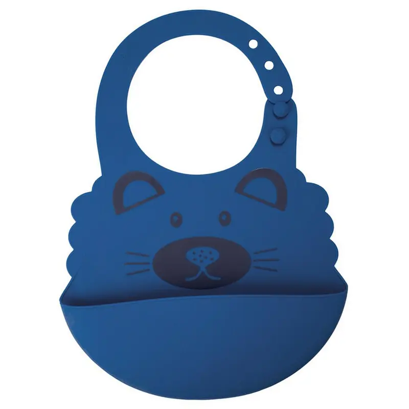 Baby  neck Bibs with pocket  silicone plastic  Feeding Baby Crumb catcher Wipeable,Waterproof Pocket Bibs Toddler