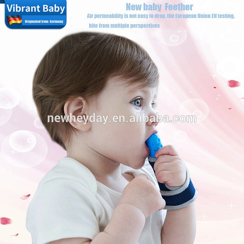 Wholesale food grade silicone baby teether gloves