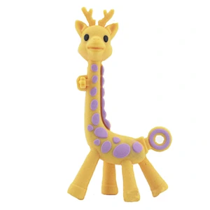 factory custom wholese  baby silicone teether giraffe  stock