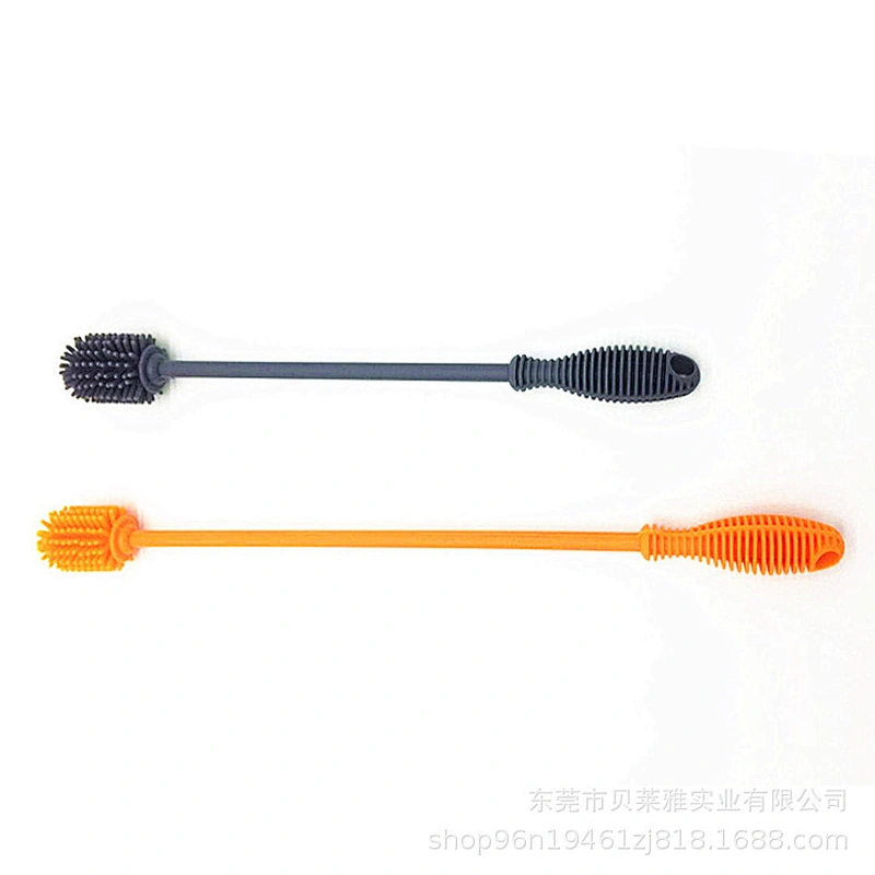 Creative Multifunctional Silicone Bottle Brush Soft Baby Milk Feeding Bottle Brush Cleaner Cleaning Cleaner Brusher