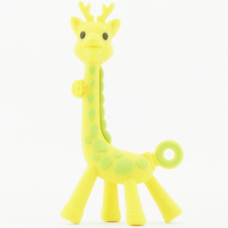 factory custom wholese  baby silicone teether giraffe  stock
