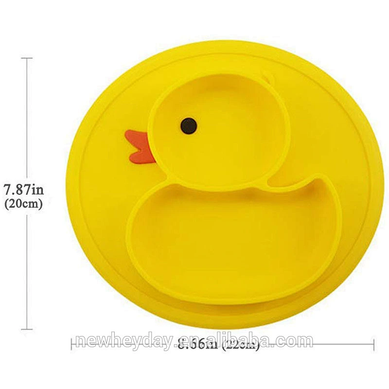 fashion cute duck silicone food serving tray mat for baby custom