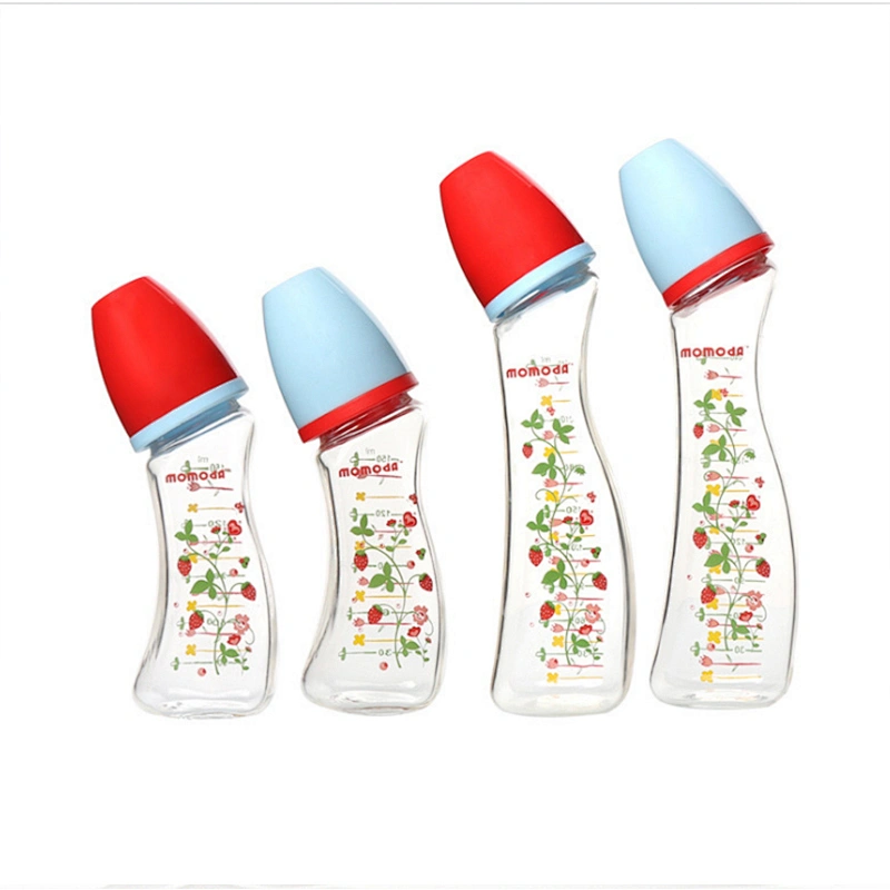 latest design 45 degree glass  milk baby bottles  1 litre