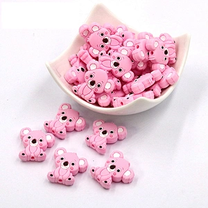 factory  custom  food grade silicone bead koala silicone teether  bead bracelet