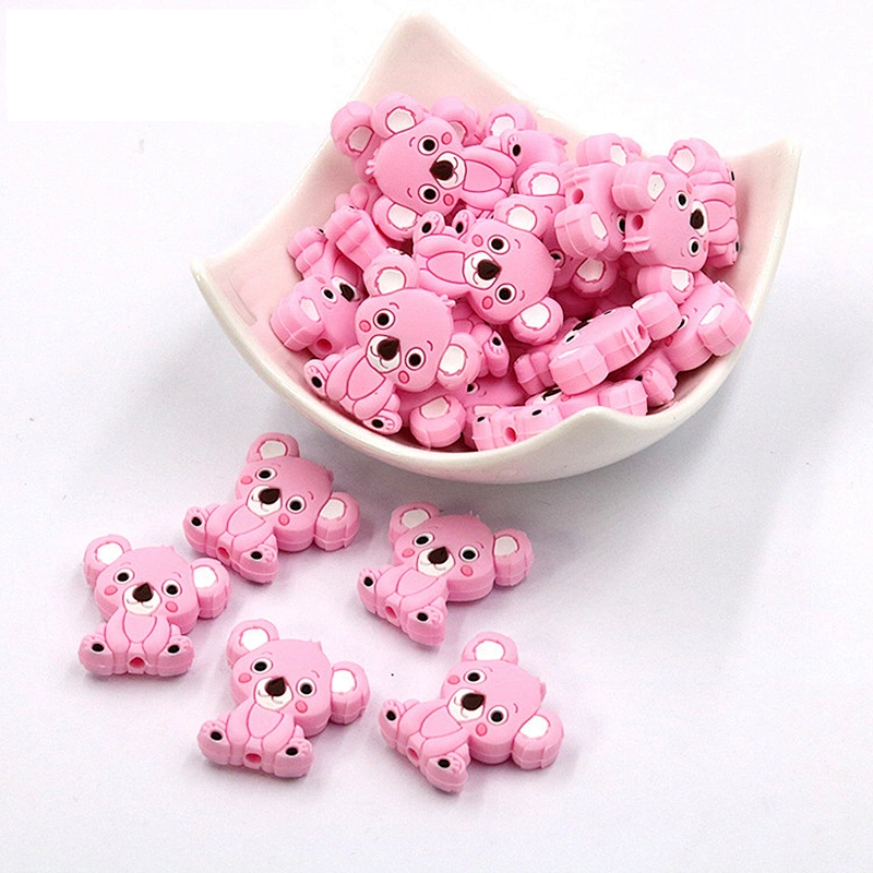 factory  custom  food grade silicone bead koala silicone teether  bead bracelet