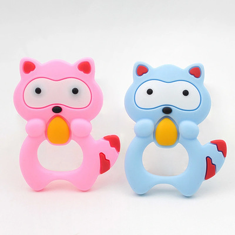 100% Food Grade custom baby animal biting teether