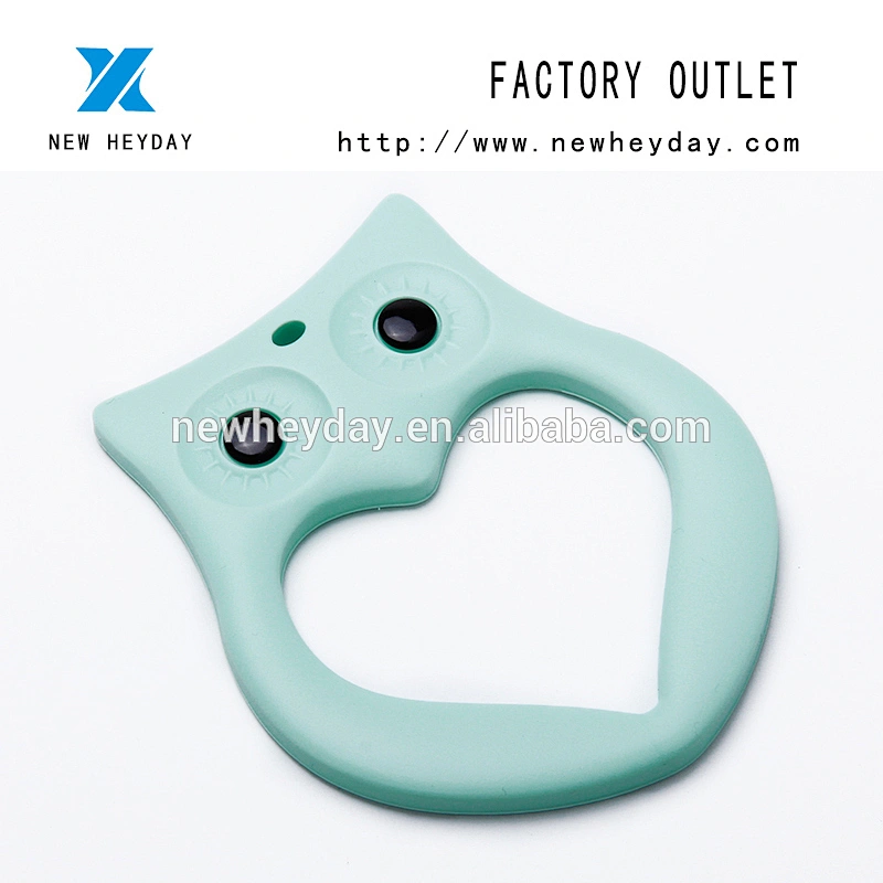 Wholesale BPA free  silicone teether owl infant training owl design silicon teether